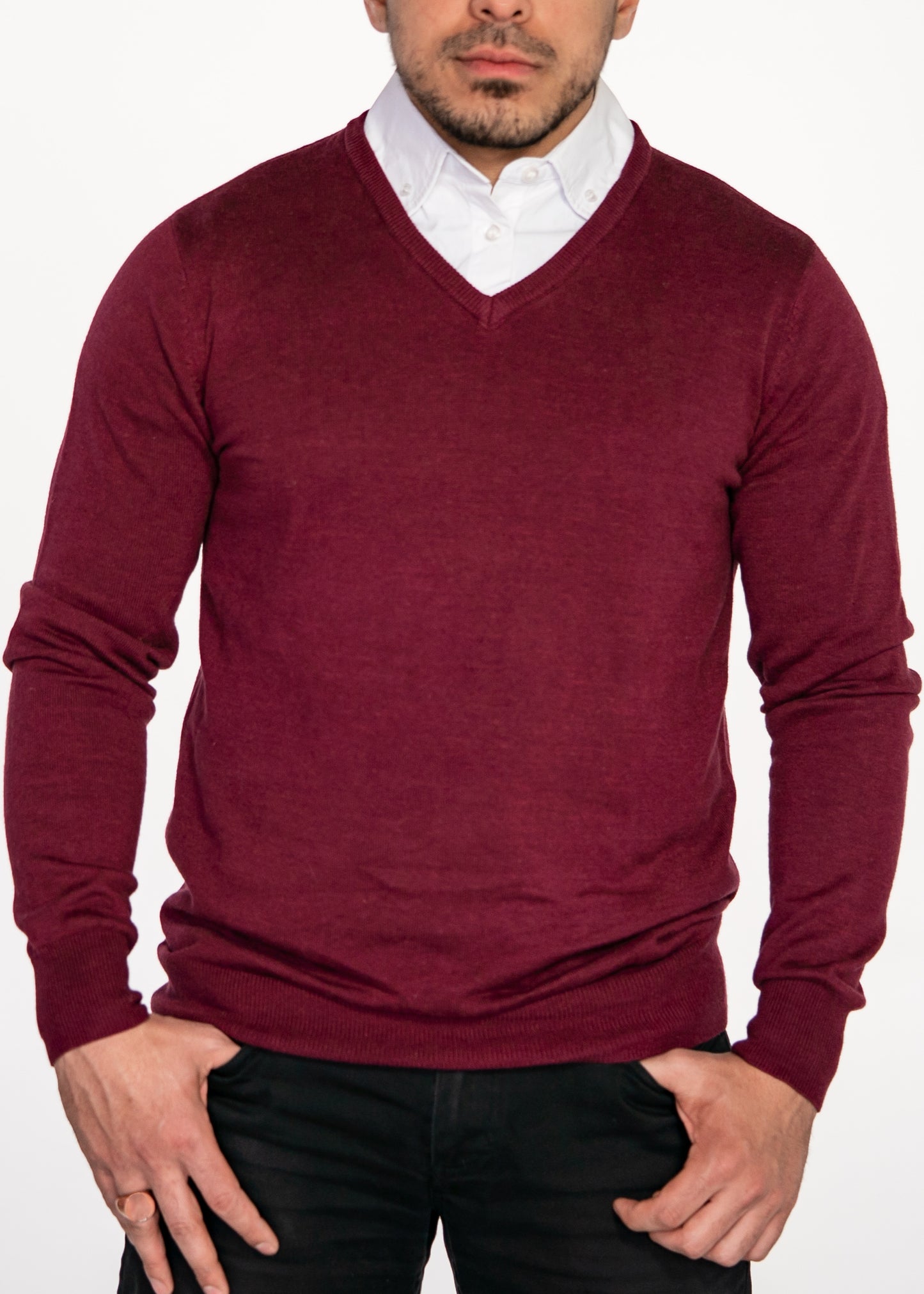 Men's Burgundy with White Collared Shirt – Flying Point Apparel